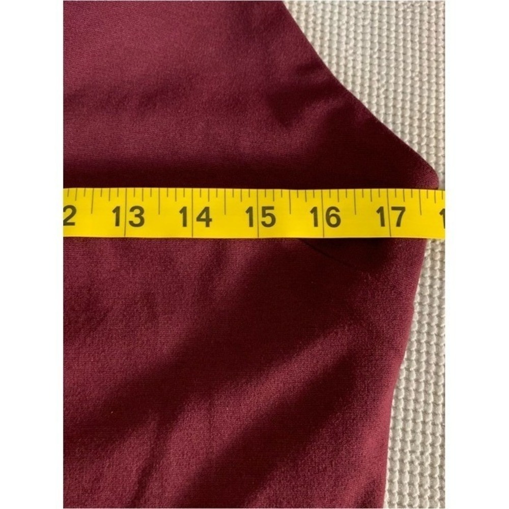 nine britton Double-Strap‎ V-Neck Midi Dress Burgundy Plum Large Career Evening - Picture 8 of 11